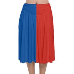 Paris Velvet Flared Midi Skirt