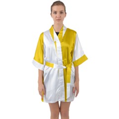 Antrim Flag Half Sleeve Satin Kimono  by tony4urban