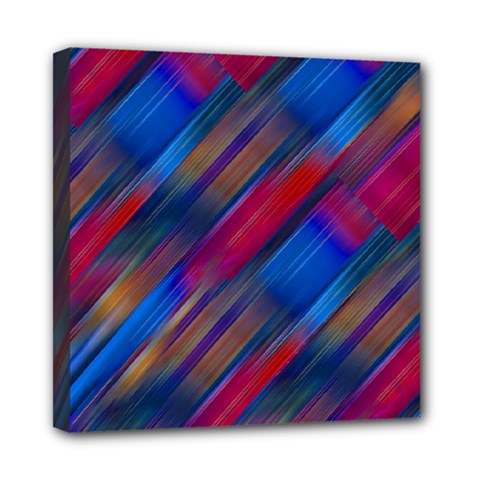 Striped Colorful Abstract Pattern Mini Canvas 8  X 8  (stretched) by dflcprintsclothing