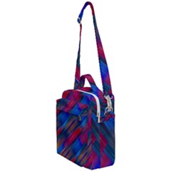 Striped Colorful Abstract Pattern Crossbody Day Bag by dflcprintsclothing