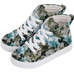 Flowers And Leaves Colored Scene Kids  Hi-top Skate Sneakers by dflcprintsclothing