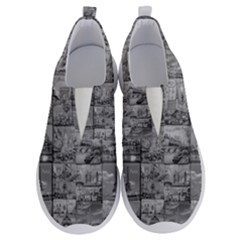 Paris Souvenirs Black And White Pattern No Lace Lightweight Shoes by dflcprintsclothing