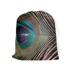 Peacock Drawstring Pouch (xl) by StarvingArtisan