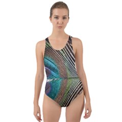 Peacock Cut-out Back One Piece Swimsuit by StarvingArtisan