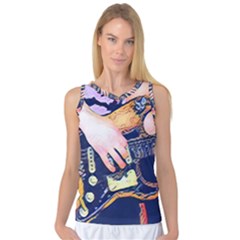 Stevie Ray Guitar  Women s Basketball Tank Top by StarvingArtisan