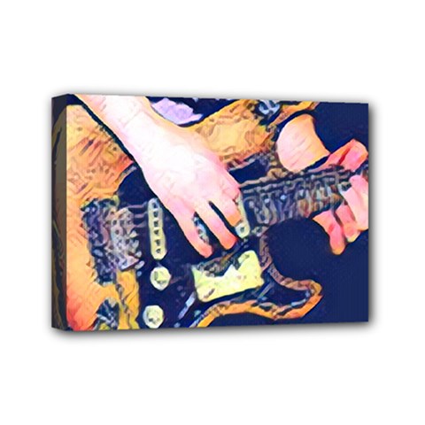Stevie Ray Guitar  Mini Canvas 7  X 5  (stretched) by StarvingArtisan