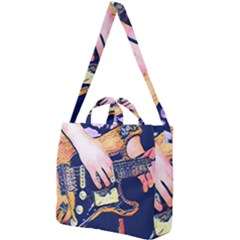 Stevie Ray Guitar  Square Shoulder Tote Bag by StarvingArtisan