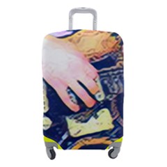 Stevie Ray Guitar  Luggage Cover (small) by StarvingArtisan