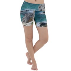 Isla Mujeres Mexico Lightweight Velour Yoga Shorts by StarvingArtisan