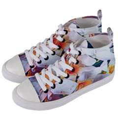 Daisy Painting  Women s Mid-top Canvas Sneakers by StarvingArtisan