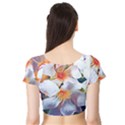 Daisy Painting  Short Sleeve Crop Top View2