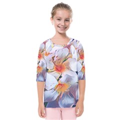 Daisy Painting  Kids  Quarter Sleeve Raglan Tee