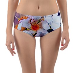 Daisy Painting  Reversible Mid-waist Bikini Bottoms