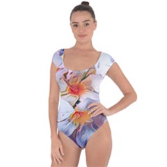 Daisy Painting  Short Sleeve Leotard 