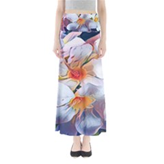 Daisy Painting  Full Length Maxi Skirt