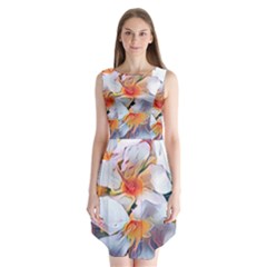 Daisy Painting  Sleeveless Chiffon Dress  