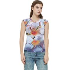 Daisy Painting  Women s Raglan Cap Sleeve Tee