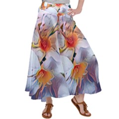 Daisy Painting  Satin Palazzo Pants