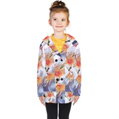 Daisy Painting  Kids  Double Breasted Button Coat