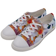 Daisy Painting  Women s Low Top Canvas Sneakers