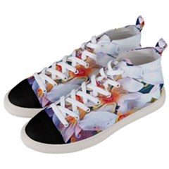 Daisy Painting  Men s Mid-top Canvas Sneakers