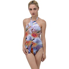 Daisy Painting  Go With The Flow One Piece Swimsuit