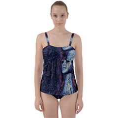 Pavement Lover Twist Front Tankini Set by MRNStudios