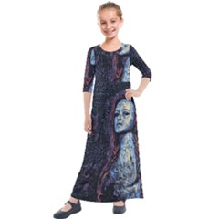 Pavement Lover Kids  Quarter Sleeve Maxi Dress by MRNStudios