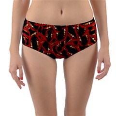 Ugly Open Mouth Graphic Motif Print Pattern Reversible Mid-waist Bikini Bottoms by dflcprintsclothing