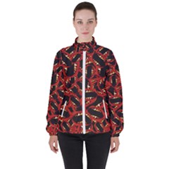 Ugly Open Mouth Graphic Motif Print Pattern Women s High Neck Windbreaker by dflcprintsclothing