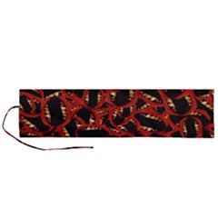 Ugly Open Mouth Graphic Motif Print Pattern Roll Up Canvas Pencil Holder (l) by dflcprintsclothing