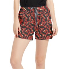 Ugly Open Mouth Graphic Motif Print Pattern Women s Runner Shorts