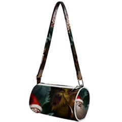 A Santa Claus Standing In Front Of A Dragon Mini Cylinder Bag by bobilostore