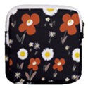 Daisy Flowers Brown White Yellow Black  Mini Square Pouch View2