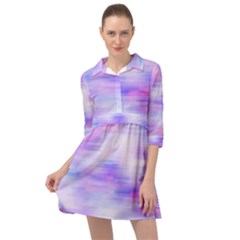 Bright Colored Stain Abstract Pattern Mini Skater Shirt Dress by dflcprintsclothing