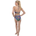 Background Color Plunging Cut Out Swimsuit View2