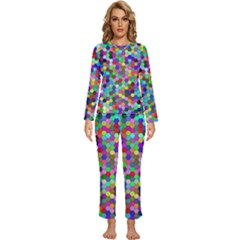 Background Color Womens  Long Sleeve Lightweight Pajamas Set