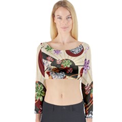 Orient Charm Long Sleeve Crop Top by PollyParadiseBoutique7