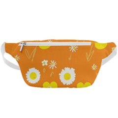 Daisy Flowers Yellow White Orange  Waist Bag  by Mazipoodles