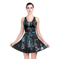 Falling Down Pattern Reversible Skater Dress