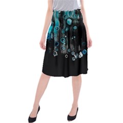 Falling Down Pattern Midi Beach Skirt