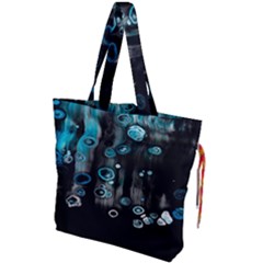 Falling Down Pattern Drawstring Tote Bag