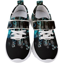 Falling Down Pattern Kids  Velcro Strap Shoes