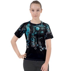 Falling Down Pattern Women s Sport Raglan Tee