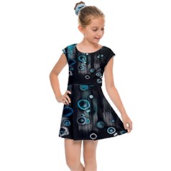 Falling Down Pattern Kids  Cap Sleeve Dress by artworkshop