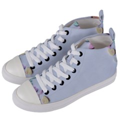 Valentine Day Heart Pattern Capsule Women s Mid-top Canvas Sneakers by artworkshop