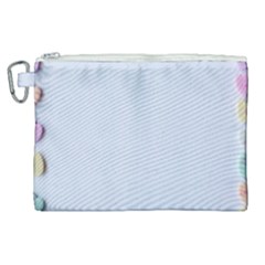 Valentine Day Heart Pattern Capsule Canvas Cosmetic Bag (xl)