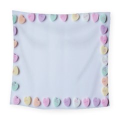 Valentine Day Heart Pattern Capsule Square Tapestry (large) by artworkshop
