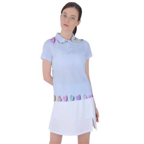 Valentine Day Heart Pattern Capsule Women s Polo Tee by artworkshop