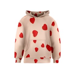 Valentine Day Pattern Logo Heart Kids  Pullover Hoodie by artworkshop